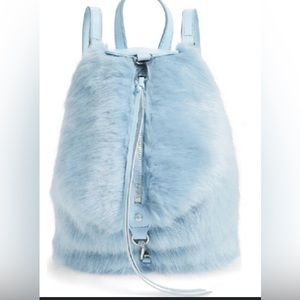 Rebecca Minkoff mini Julian fur purse backpack NWOT